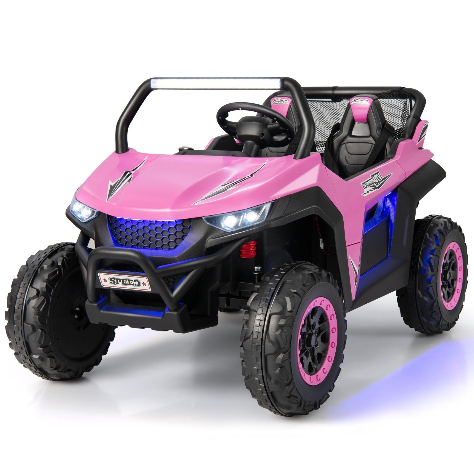 COSTWAY electric children's car 12V children's quad, 2 seats, 2-4 km/h