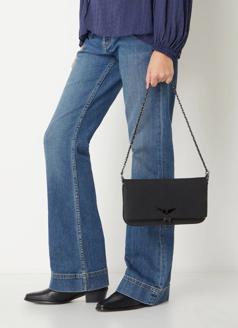 Zadig&Voltaire Soft Savage Rock -teksturoitu nahkainen clutch-laukku