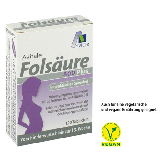 FOLSÄURE 800 Plus B12 Jod Tabletten  120 St  Tabletten