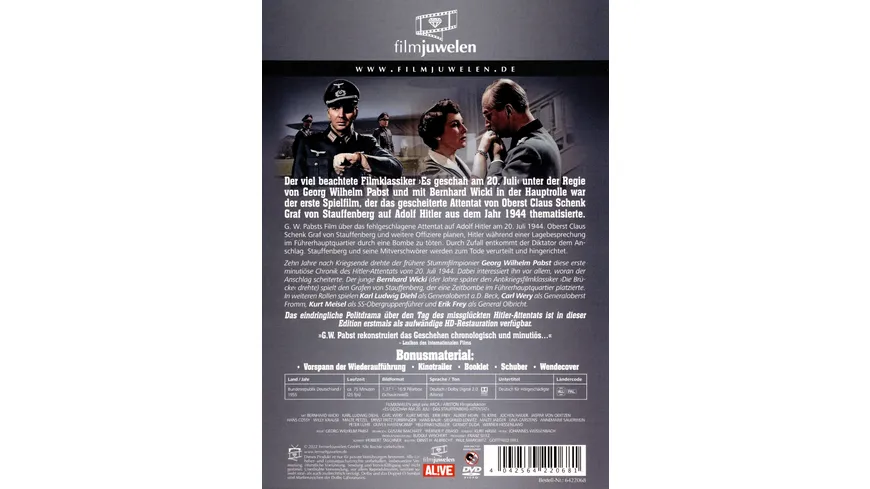 Es geschah am 20. Juli - Das Stauffenberg Attentat (Filmjuwelen)