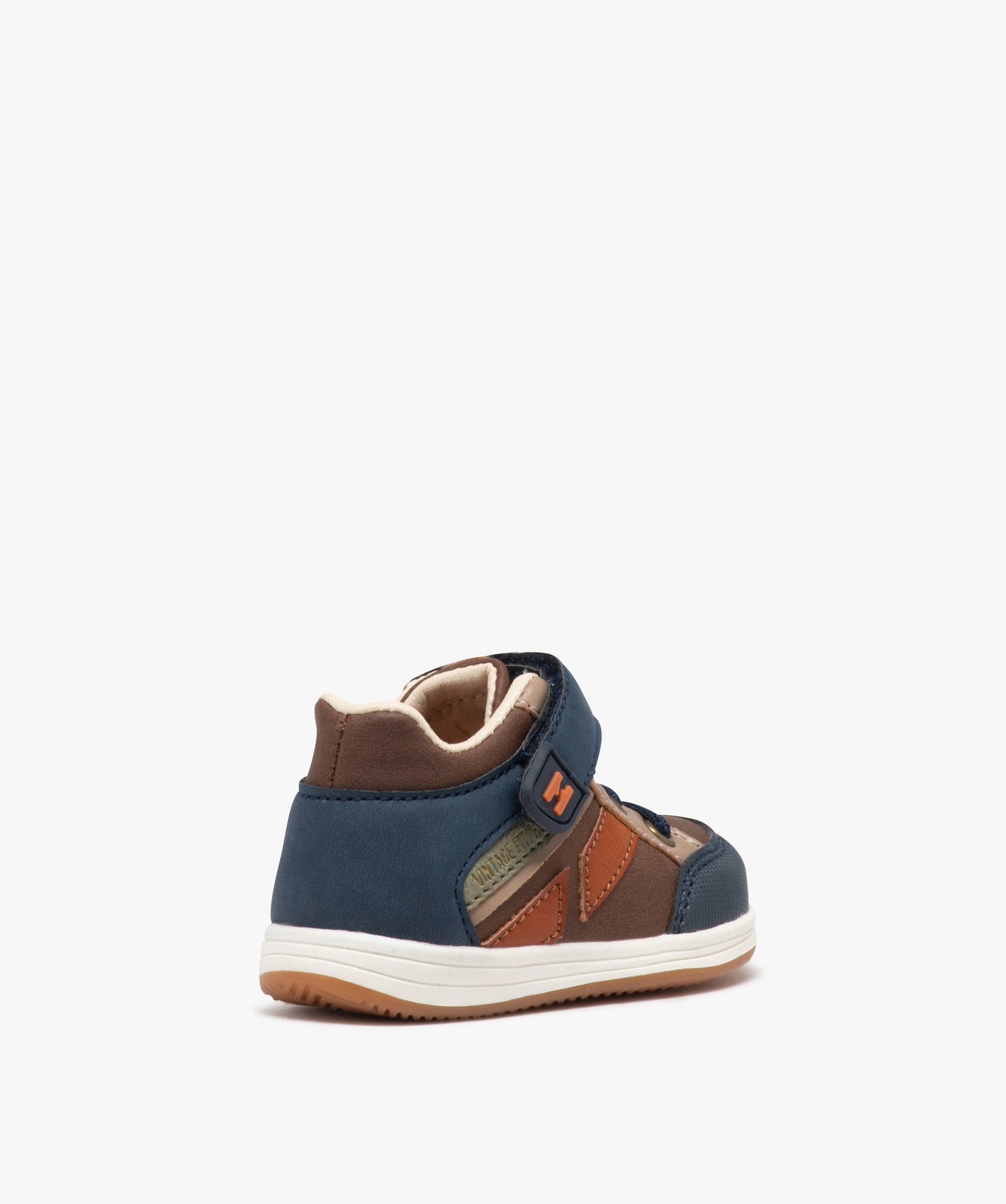 Baskets bébé Garçon multicolores à scratch et lacets él... multicolore | GEMO