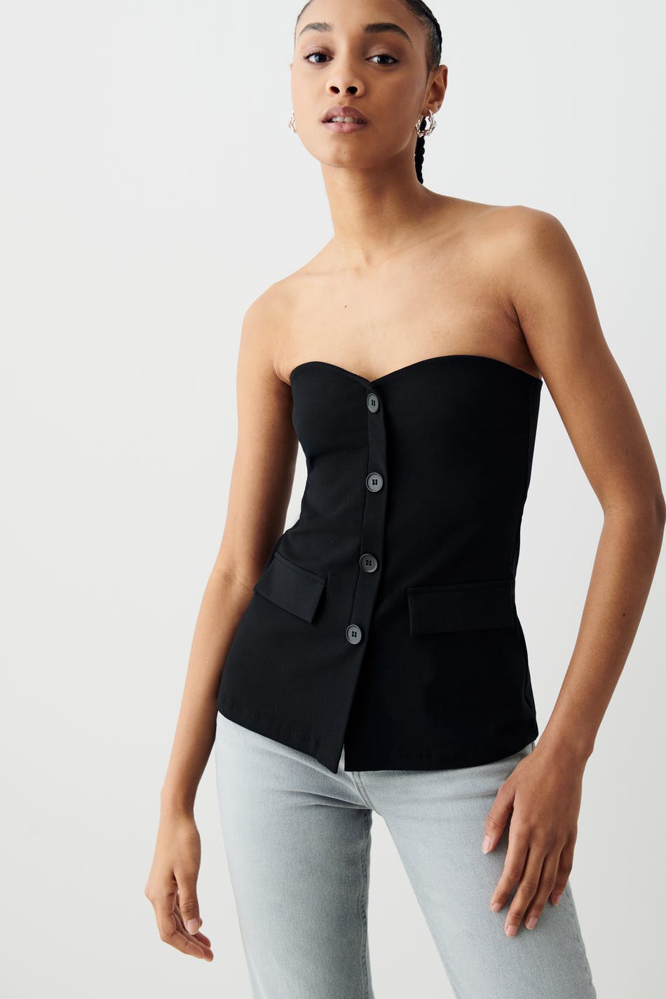 Tailored jersey bandeau