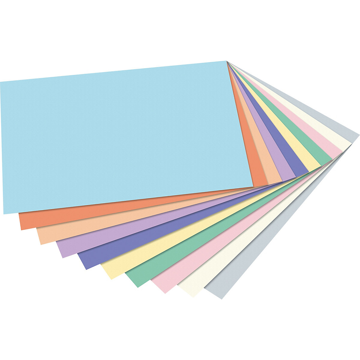 Tonpapier und Fotokarton Block Pastellfarben A4, 20 Blatt in 15 Farben