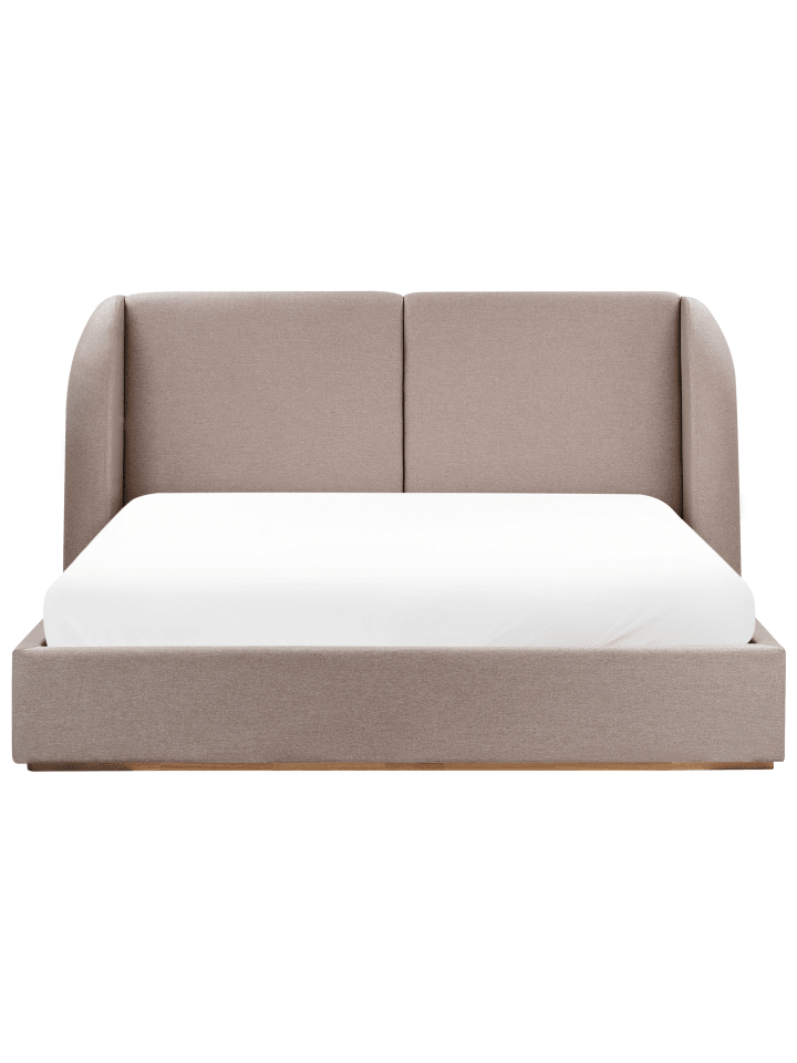 Beliani Doppelbett MONESTIER in Beige - (W) 224 x (H) 115 x (L) 220 cm günstig kaufen onesize