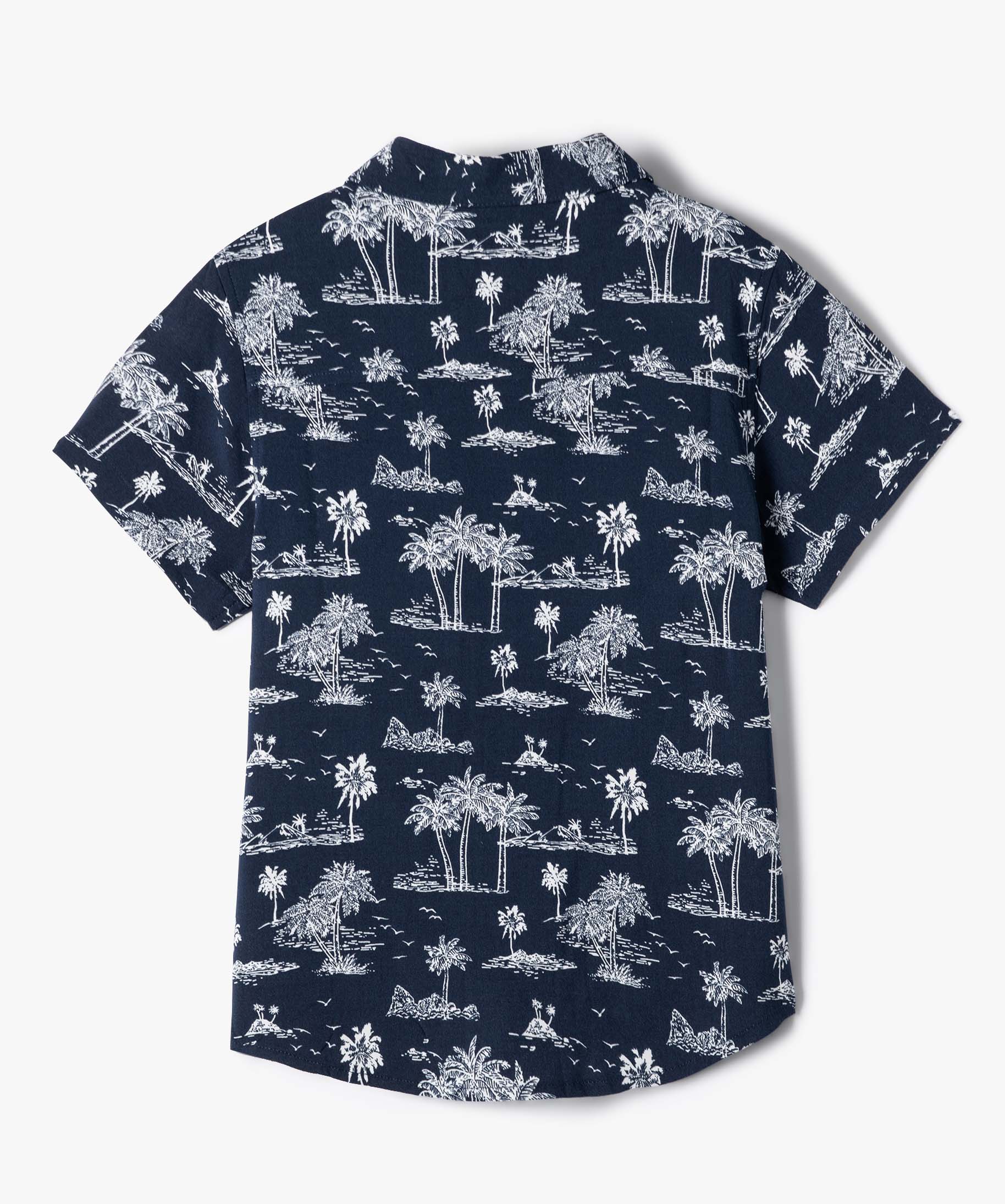 Chemise Garçon à manches courtes avec motifs palmiers imprime | GEMO