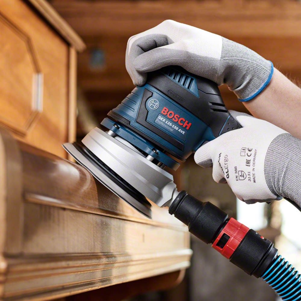 Lixa BOSCH Delta 93 mm, grão 80, 6 furos, velcro, para madeira e tinta - C470, 5 peças