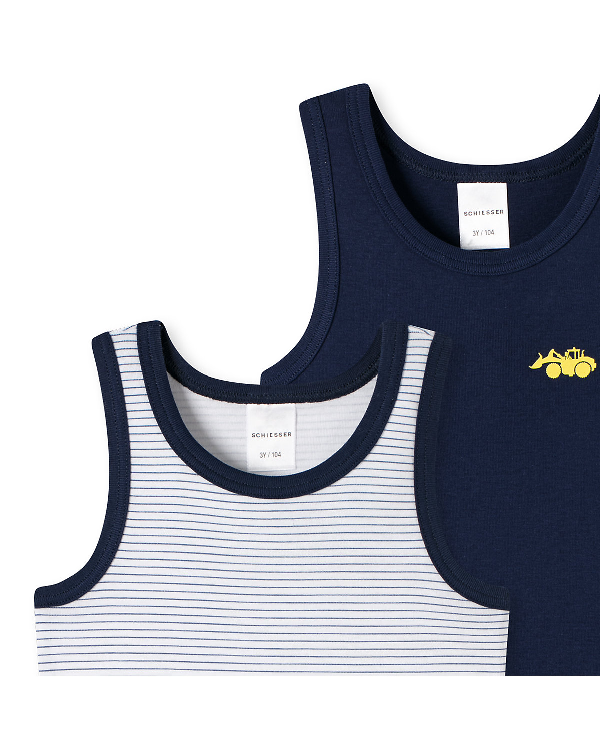Unterhemd / Tanktop 6er Pack Kids Boys Feinripp Organic Cotton Unterhemden für Jungen