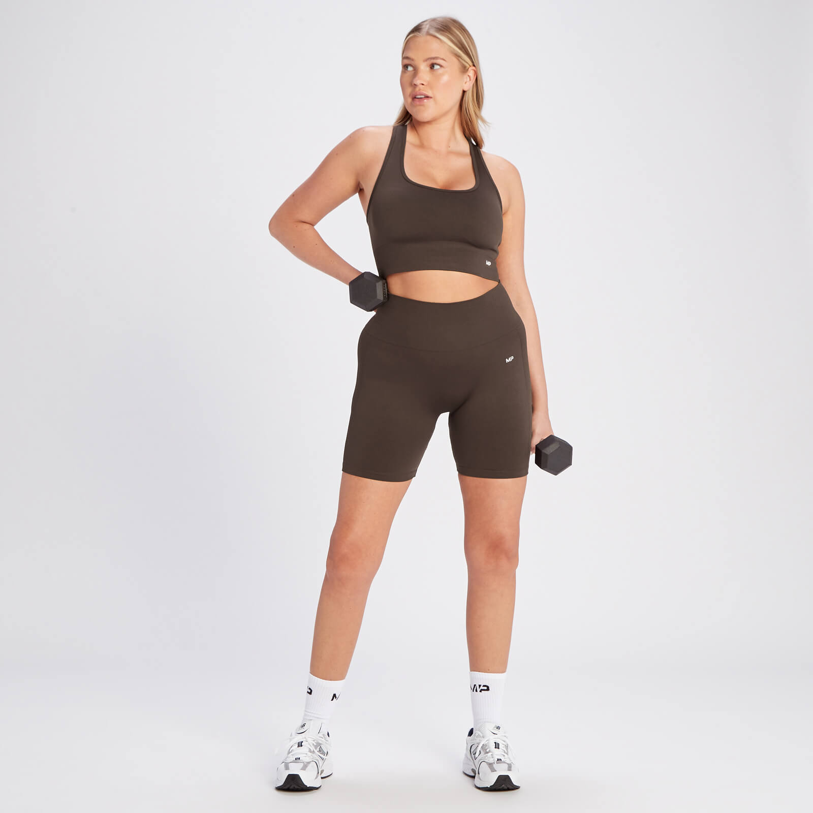Brassière de sport sans couture MP Shape pour femmes – Café