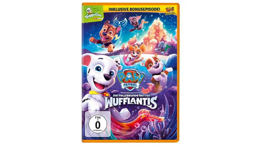 Paw Patrol: Die Fellfreunde retten Wufflantis