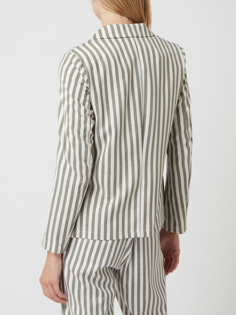 Blazer mit Streifenmuster in khaki