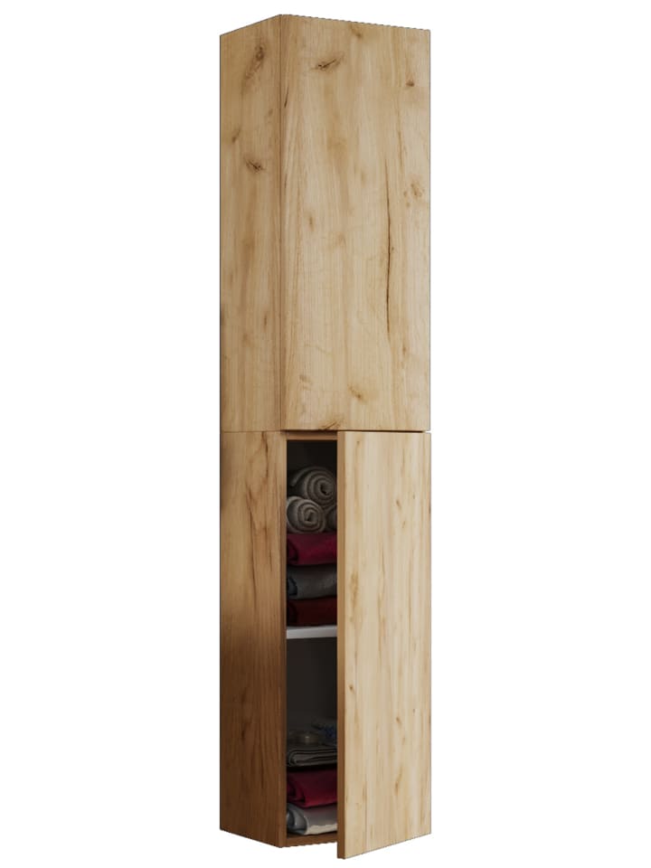 VCM  Holz Badmöbel Bad Hochschrank Badschrank Lendas in Honig-Eiche günstig kaufen onesize