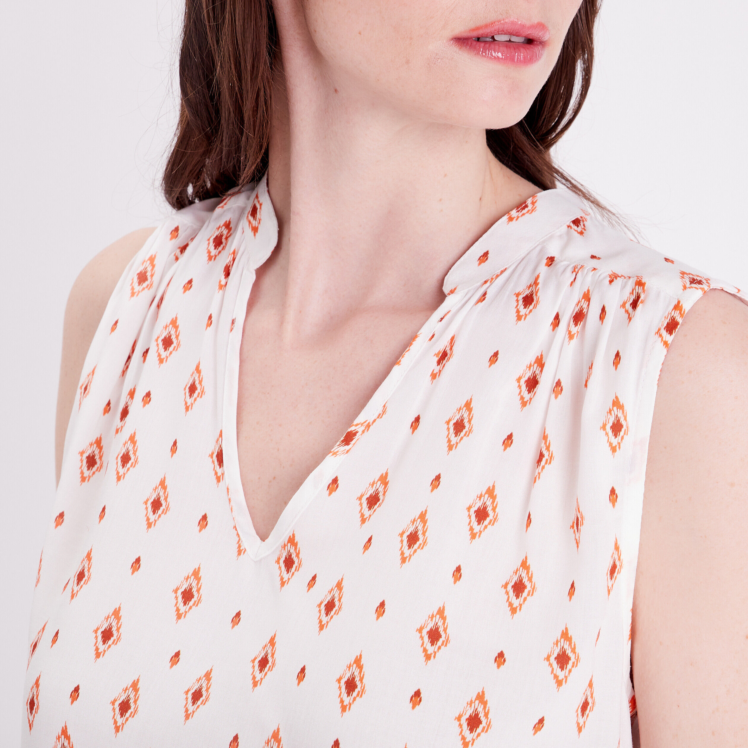 Blouse sans manches blanc femme | Cache Cache