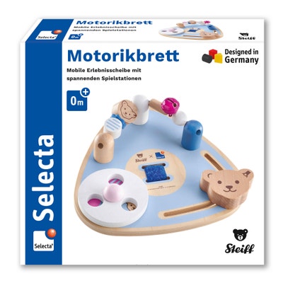 Steiff by Selecta® Motorikbrett, 18 cm, mehrfarbig