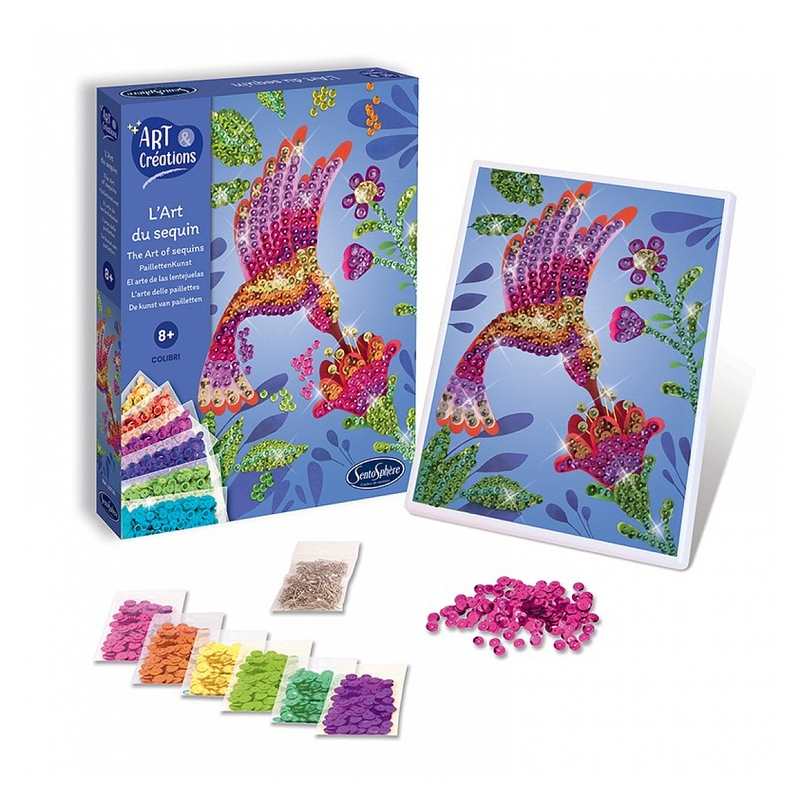 L'art du sequin Colibri, Art et créations Sentosphère