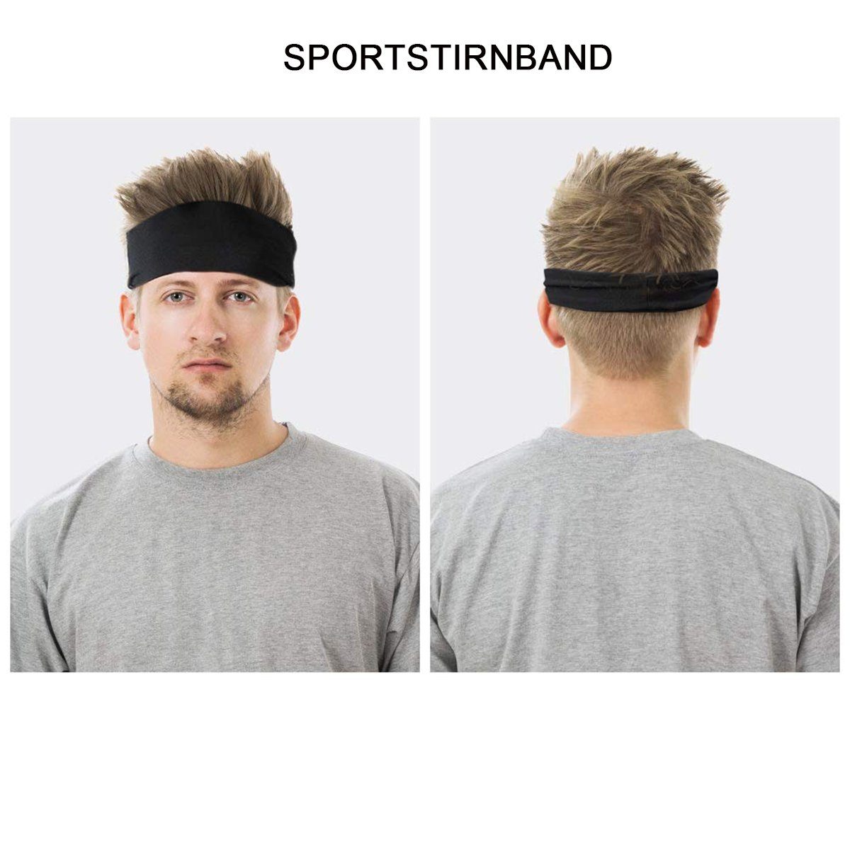 JedBesetzt Schweißband Schweißband,Sport Stirnband,Anti Rutsch, für Jogging, Laufen, Wandern