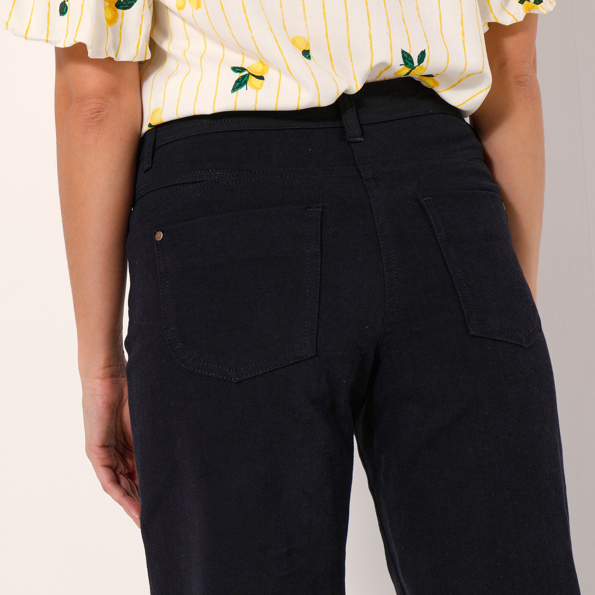 Pantalon couleur coupe large 5 poches