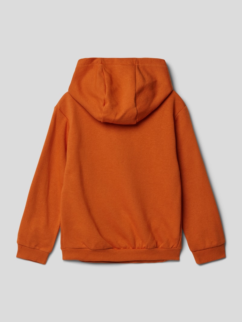 Hoodie mit Motiv-Patch in orange