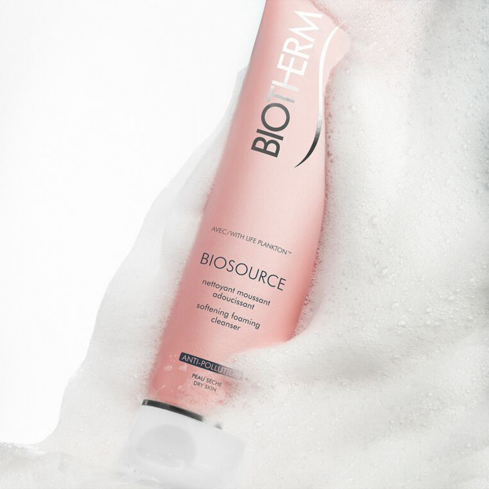 Biotherm Biosource Mousse nettoyante hydra-minérale exfoliante et tonifiante - Peaux sèches