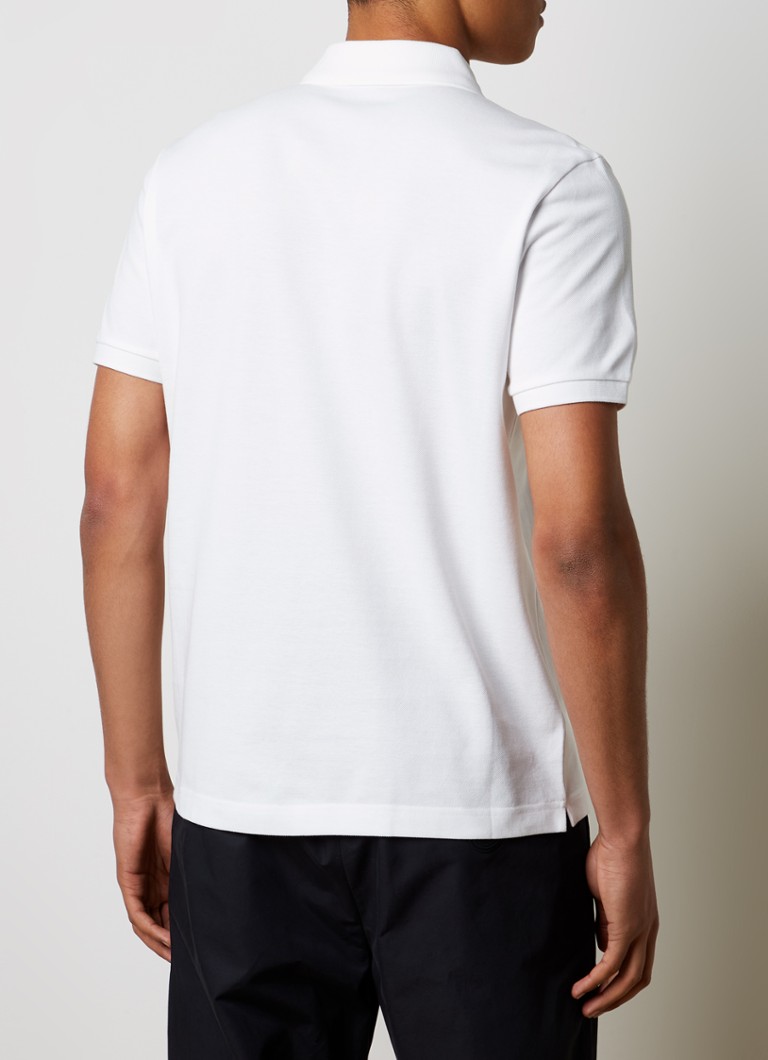Polo Moncler de corte regular em algodão piqué com bordado do logotipo.