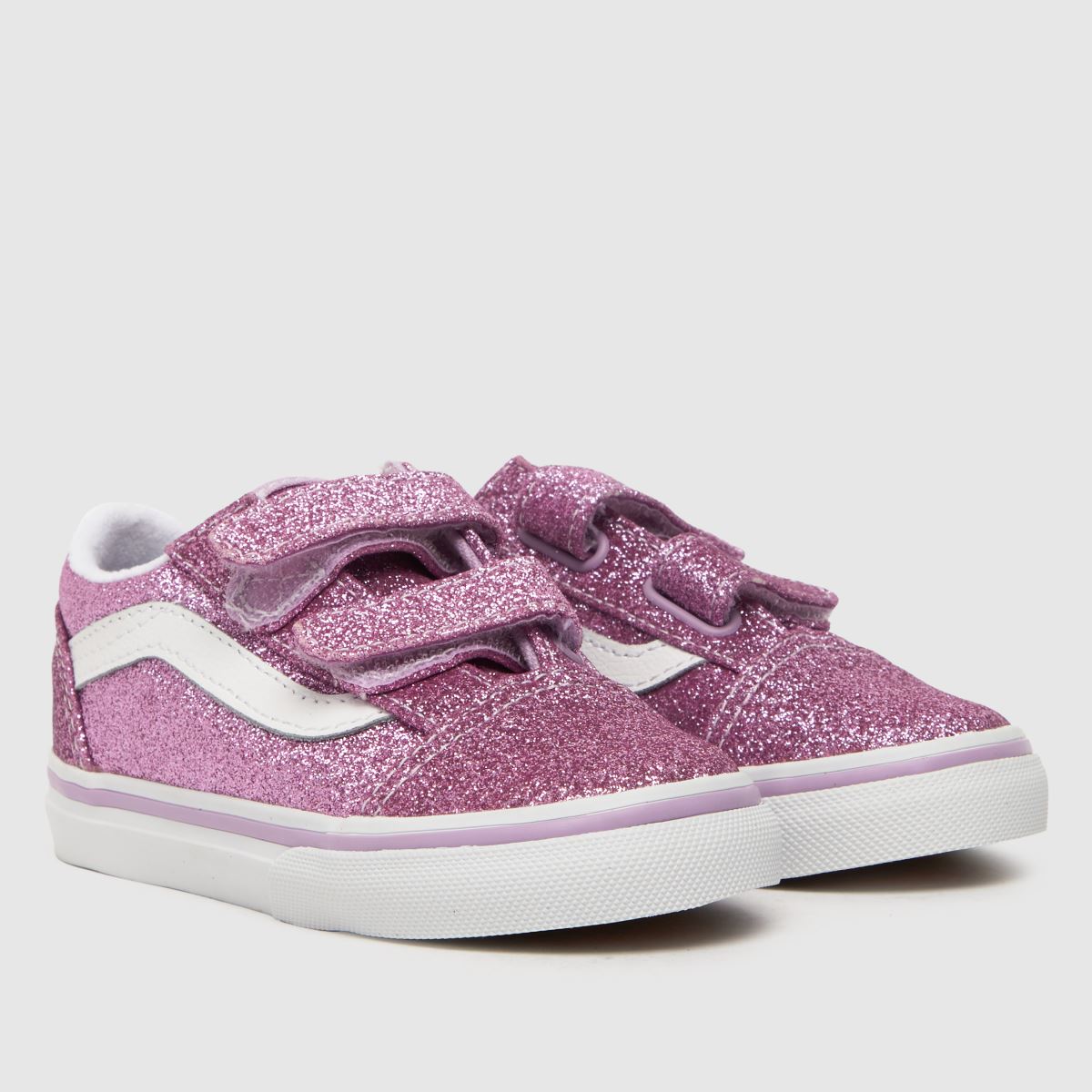 Vans rosa Old Skool v glitter flickor småbarnsskor