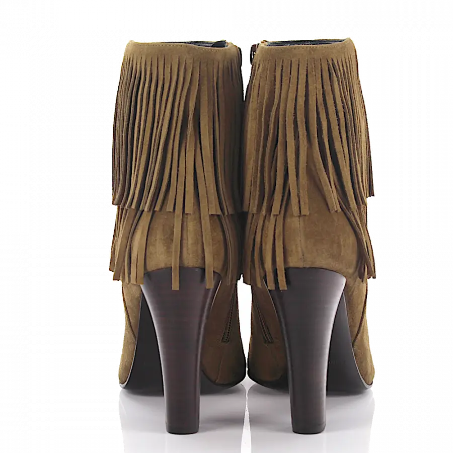 Saint Laurent - Stiefeletten Beige Fransen beige - beige