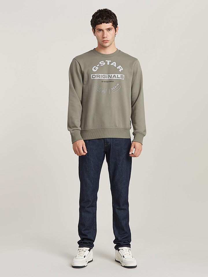G-Star Sweatshirt in Khaki günstig kaufen