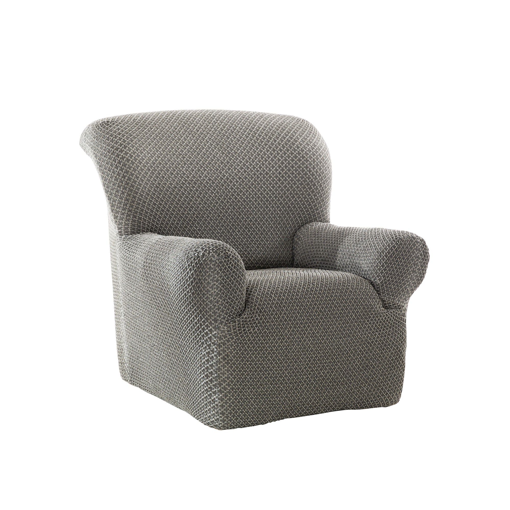 Housse texturée bi-extensible spéciale canapé fauteuil à accoudoirs