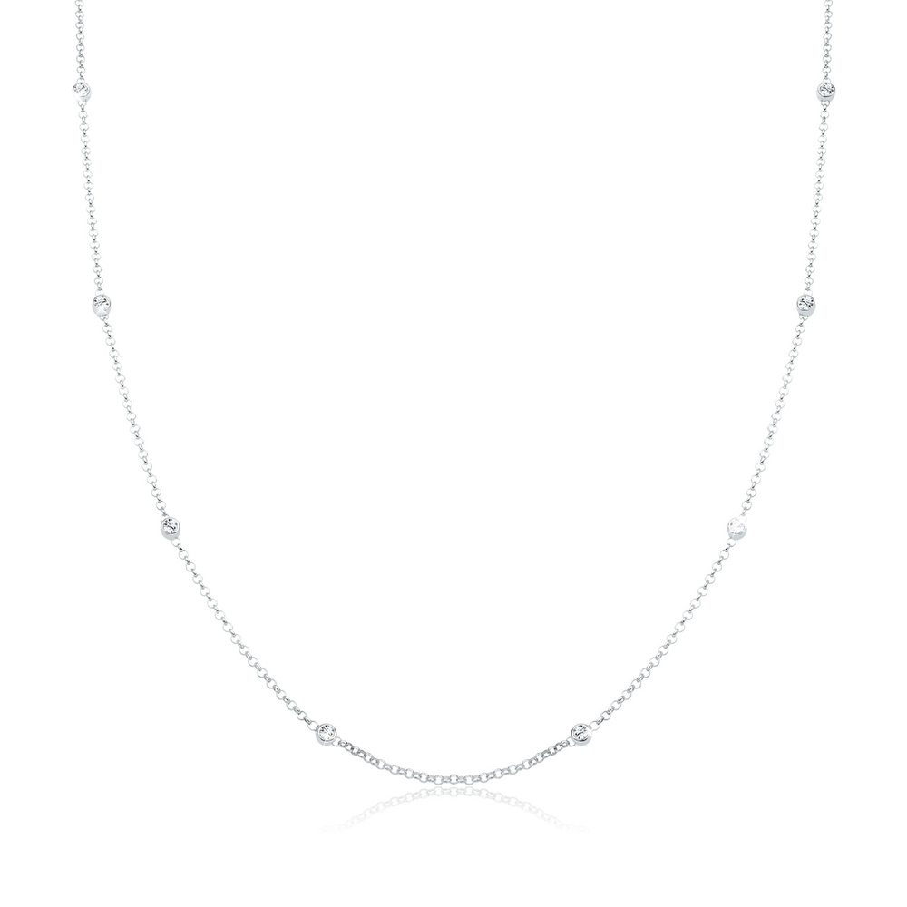 Elli Elli Collier Femmes Solitaire avec Cristal en Argent Sterling 925 collier