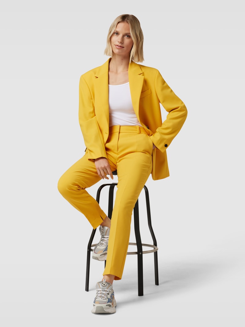 Blazer mit Pattentaschen Modell 'Agura' in dunkelgelb