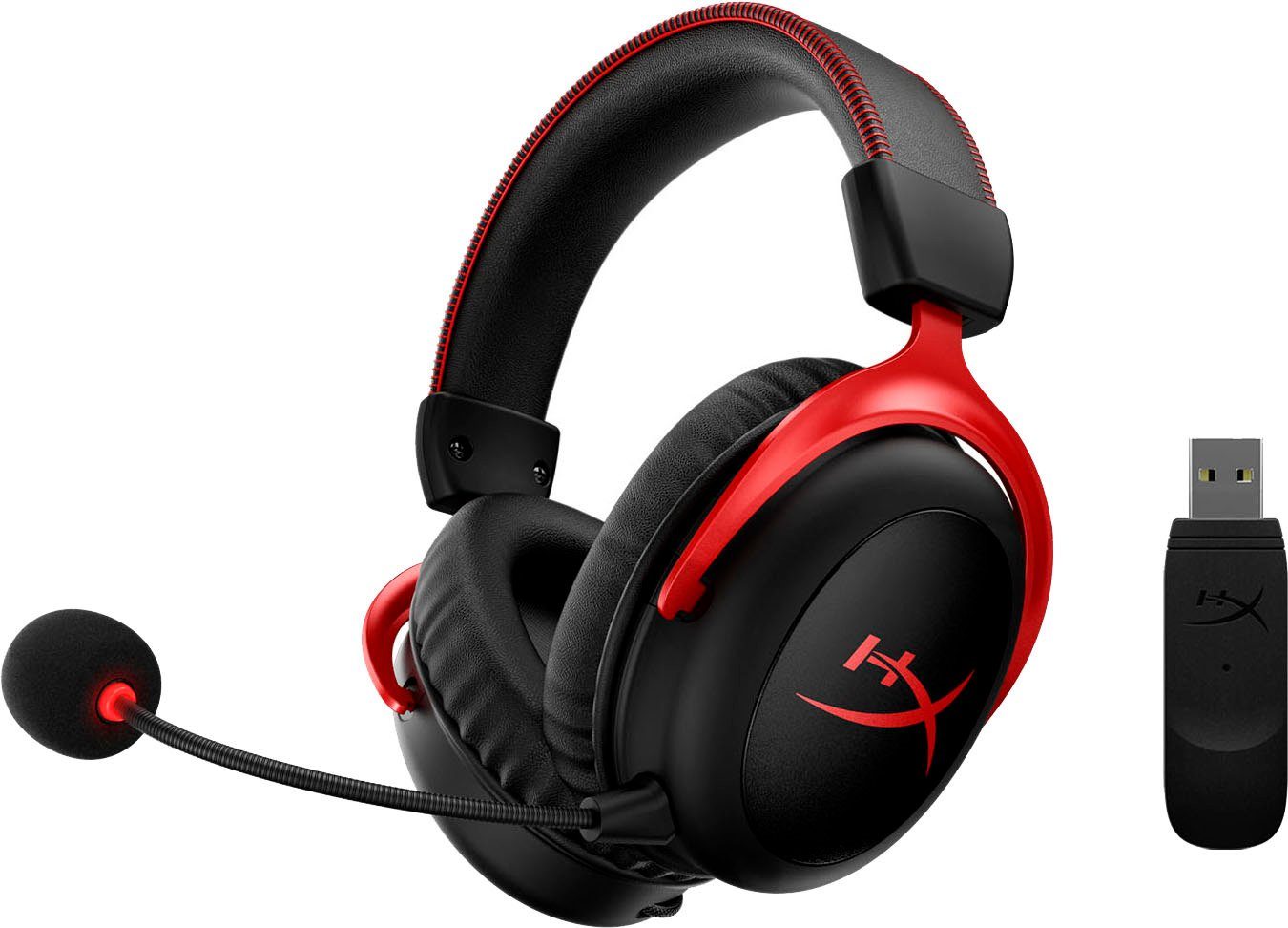 HyperX Cloud II Wireless Gaming Headset Gaming-Headset (Rauschunterdrückung, WLAN (WiFi)