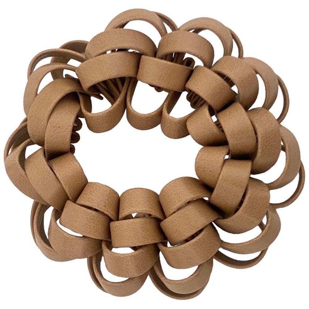 Cléoe Braided Scrunchie Beige