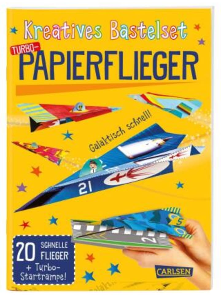 Carlsen Buch - Bastelset für Kinder: Kreatives Bastelset: Turbo-Papierflieger günstig kaufen onesize