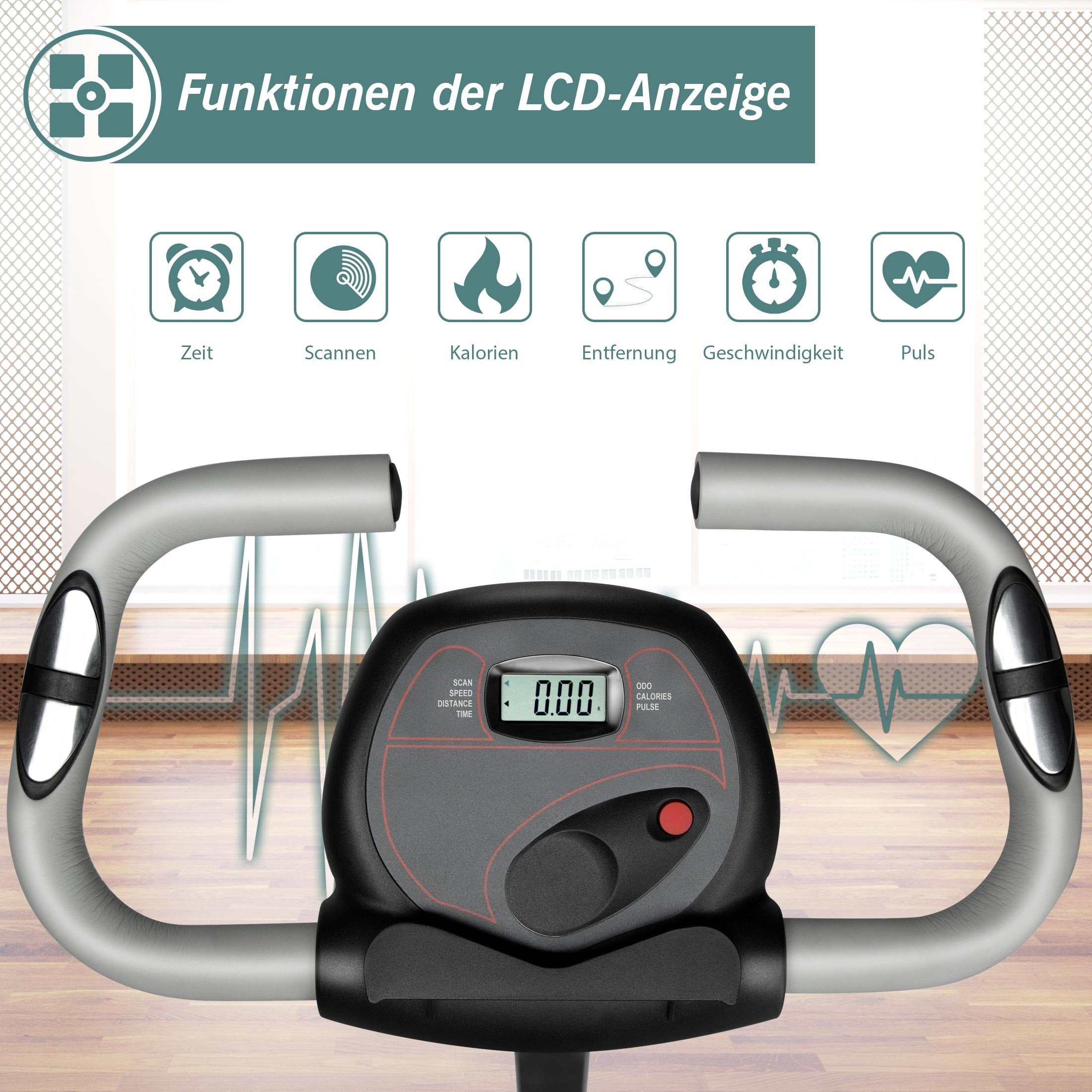 Zoomyo Heimtrainer Move Expert,Biketrainer mit Trainingscomputer,App und Handpulssensoren, Schwungradmasse: ca.1,5 kg