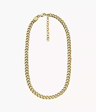 Fossil Kette Ellis Core Chains Edelstahl goldfarben