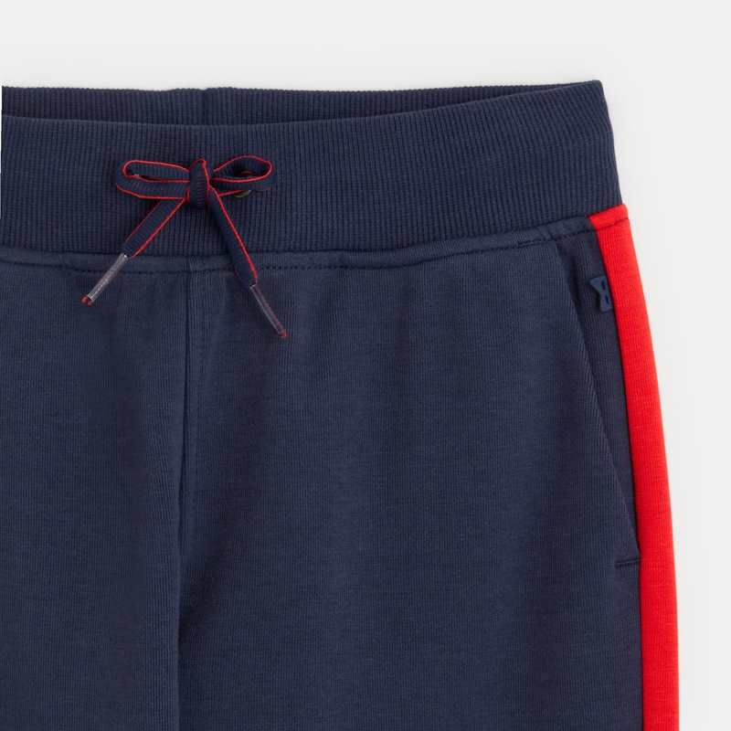 Jogging en molleton colorblock bleu garçon