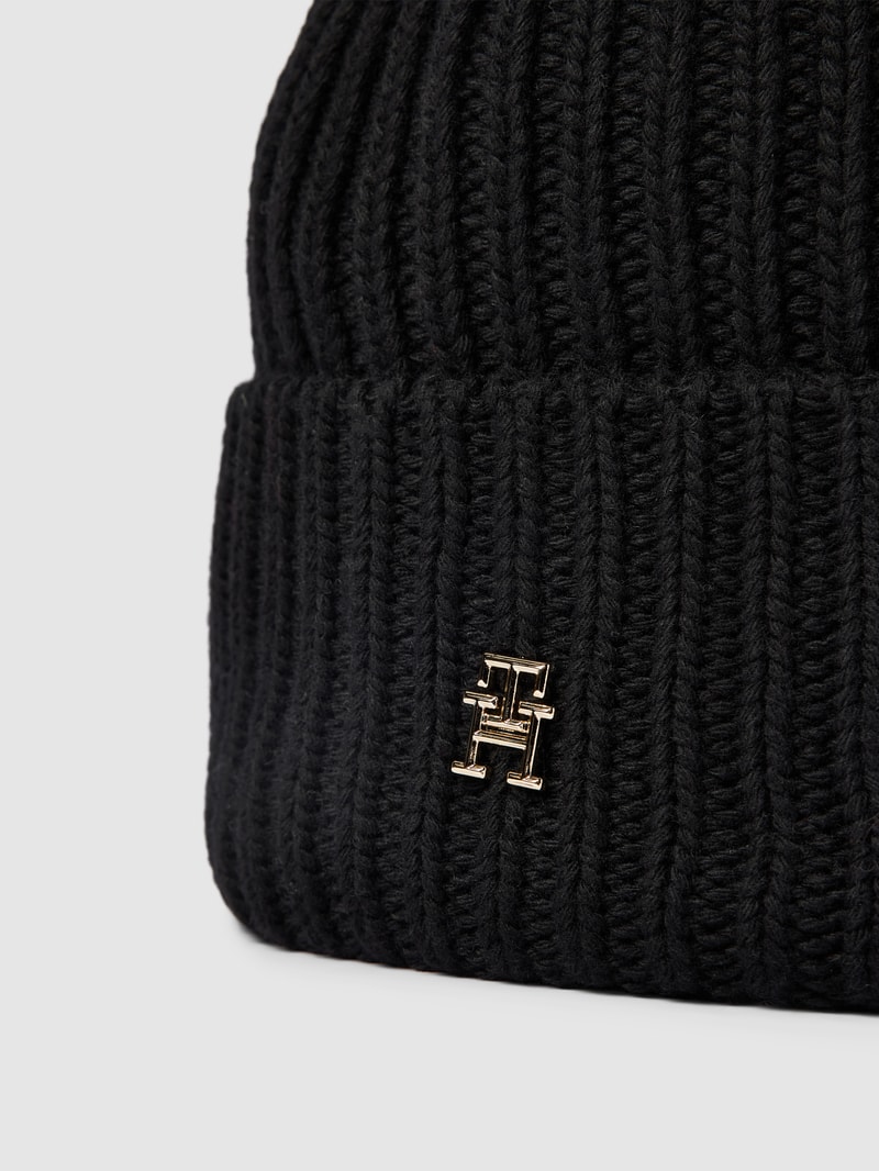 Beanie mit Label-Applikation Modell 'LIMITLESS' in schwarz