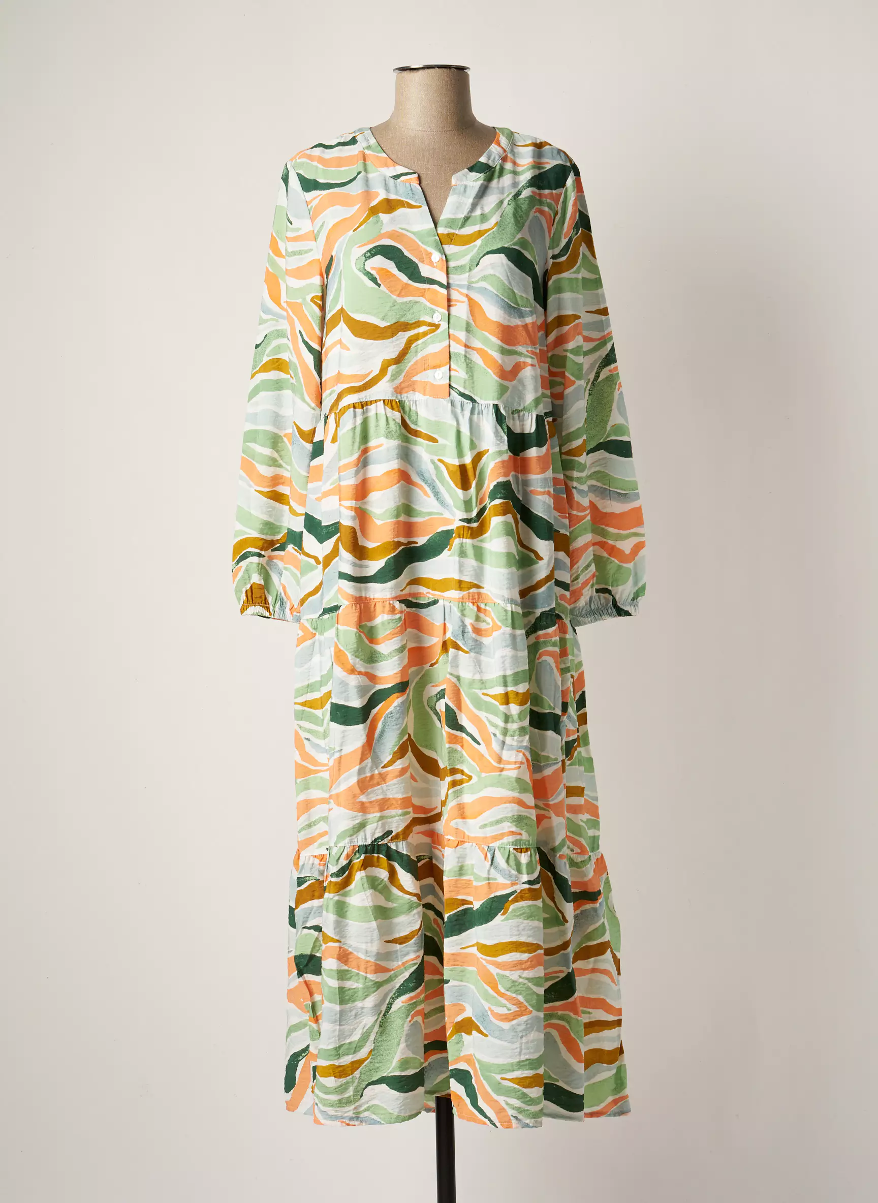 Tom Tailor Robes Longues Femme couleur vert