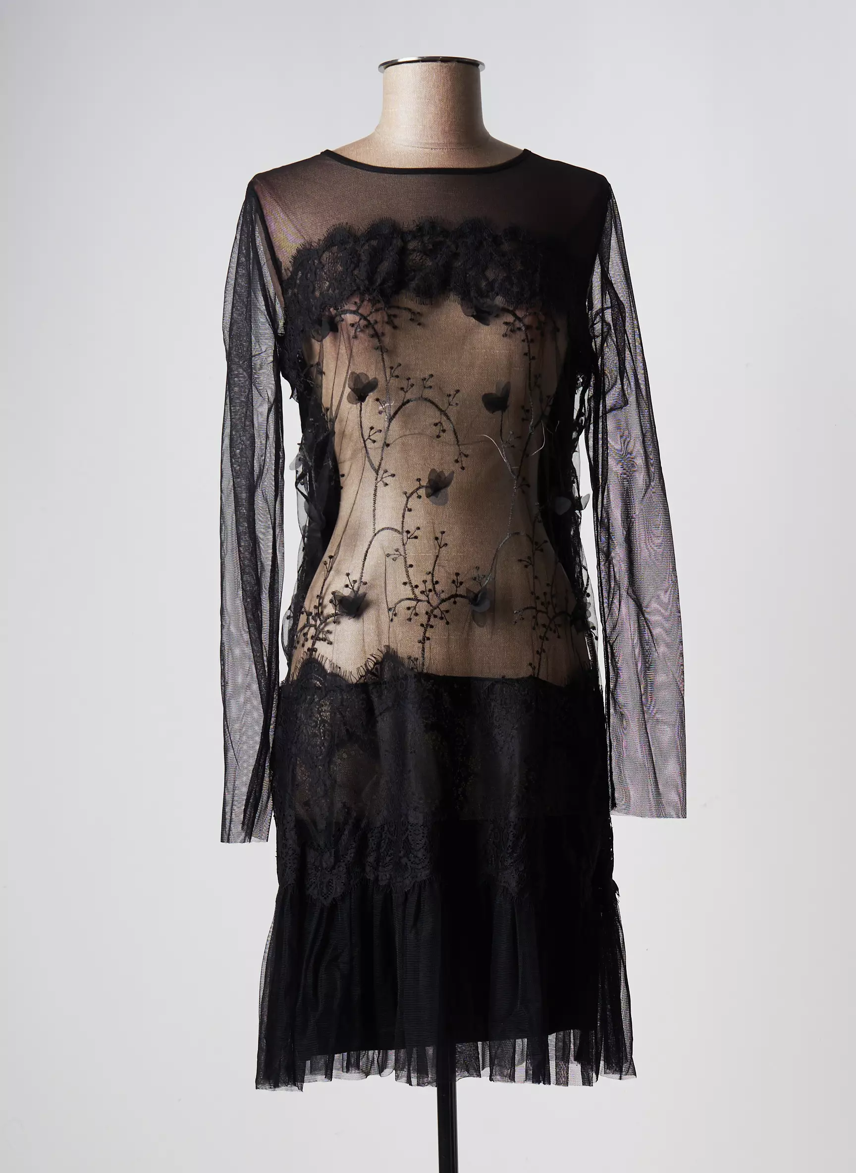 Rinascimento Robes Mi Longues Femme couleur noir