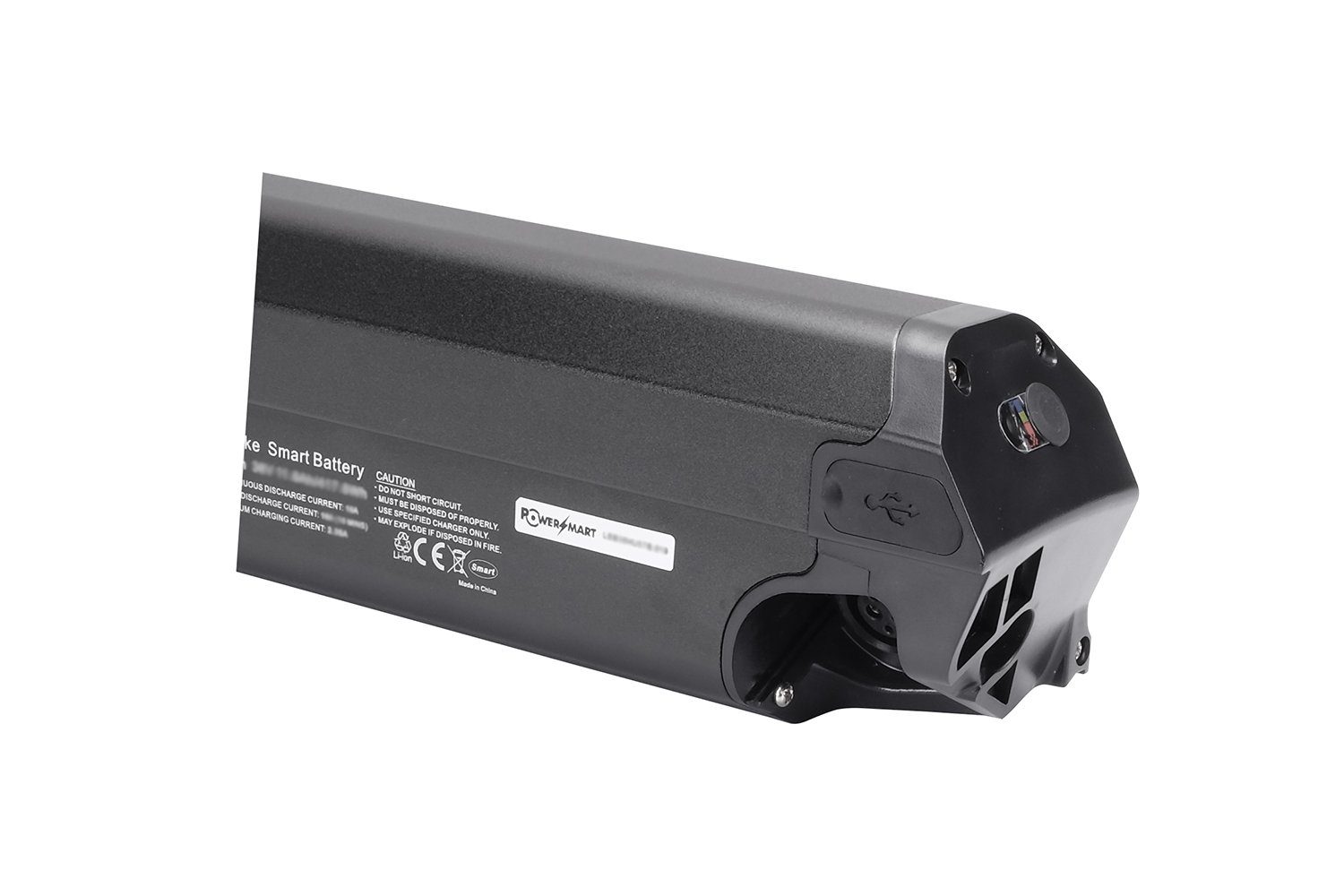PowerSmart LEB36HU57B.909 505mm E-Bike Akku Fahrrad 12,8Ah für Telefunken Aufsteiger M920, Panasonic Zellen, Li-ion 12800 mAh (36 V)