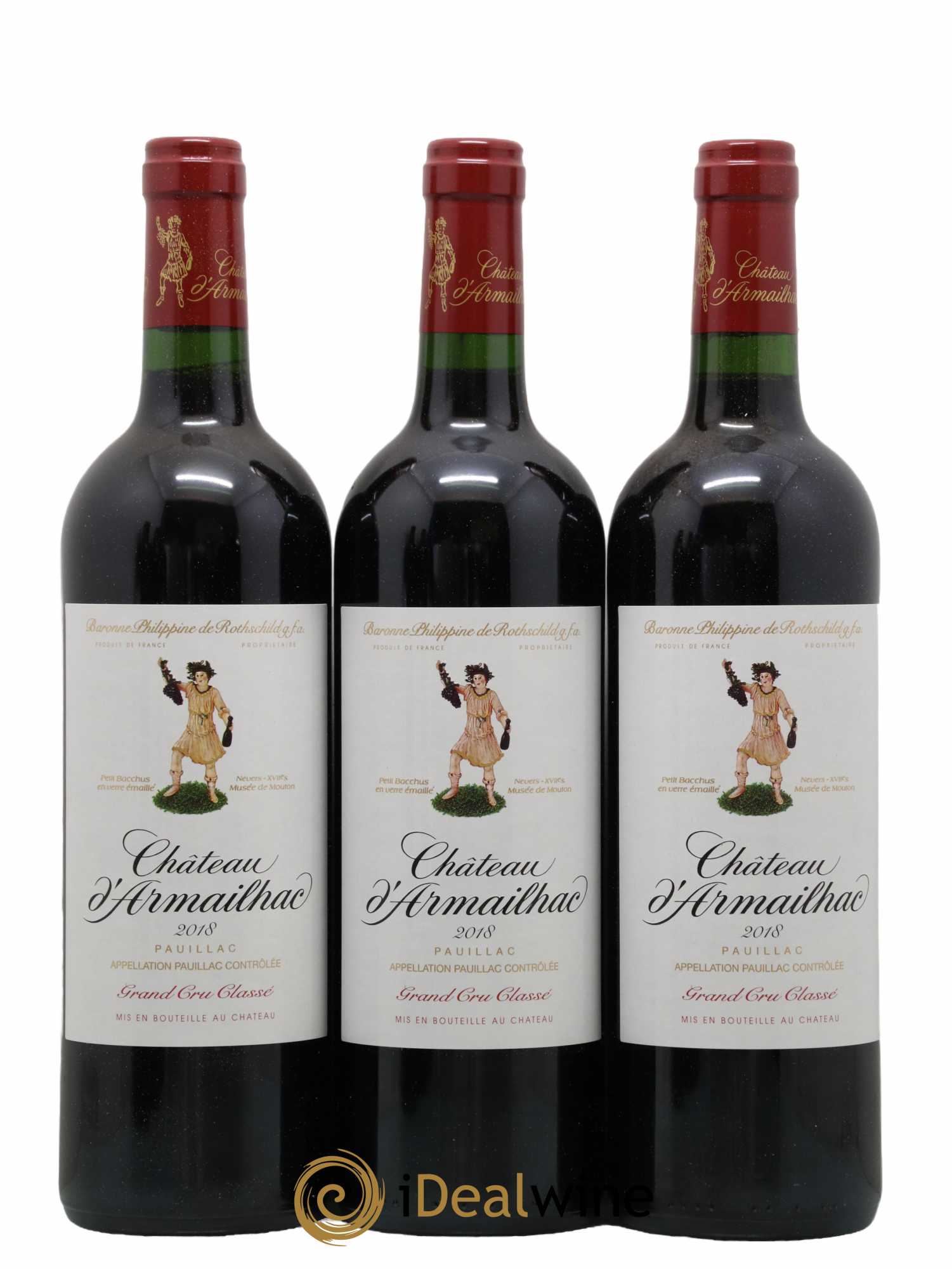Château d'Armailhac - Mouton Baron(ne) Philippe 5ème Grand Cru Classé  2018 - Lot de 6 Bouteilles