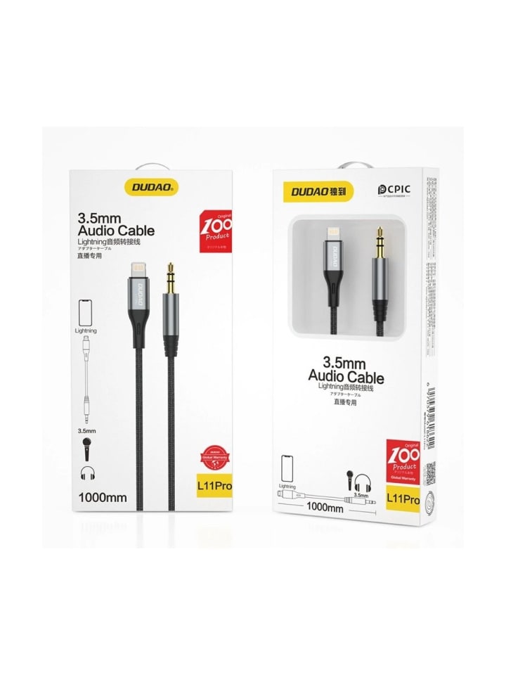 COFI 1453 Audiokabel iPhone - Miniklinke 3,5 mm 1 m grau in Grau günstig kaufen 100 cm