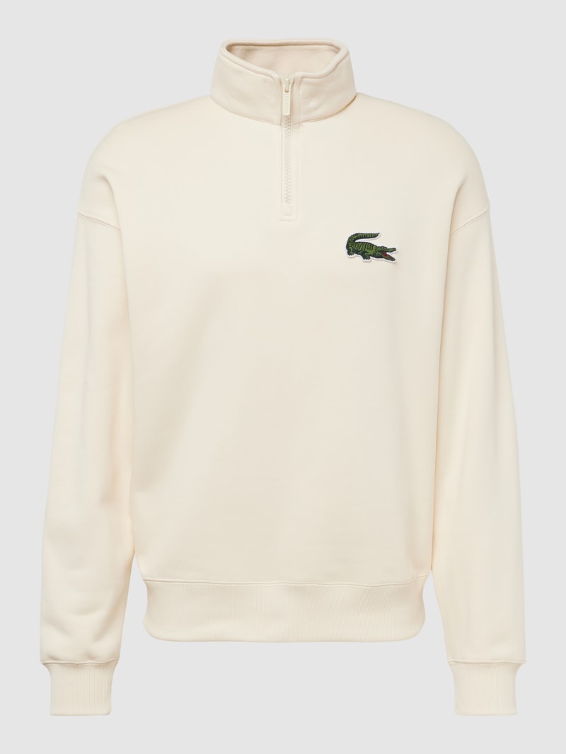 Sweatshirt mit Stehkragen in offwhite