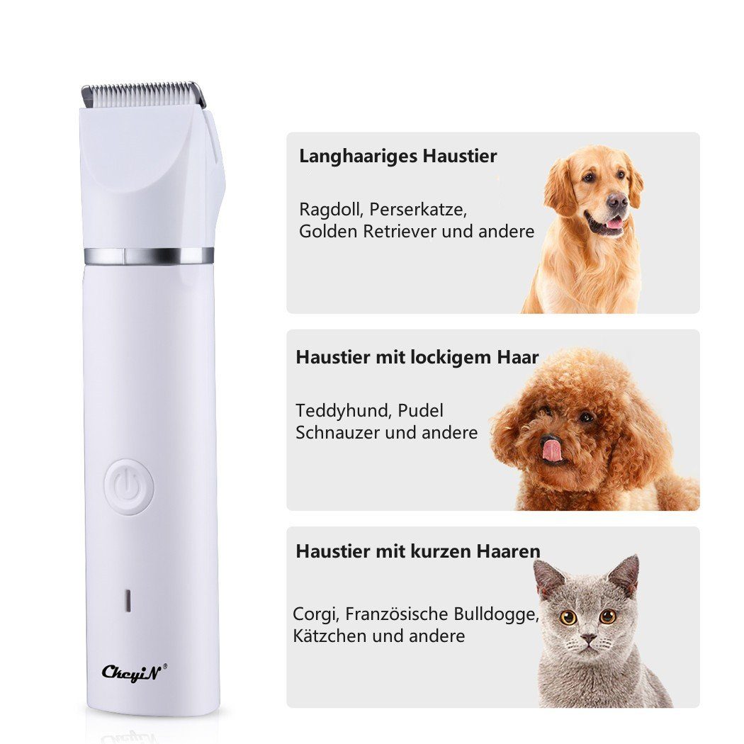 CkeyiN Hundeschermaschine 4 In 1 Elektrische Tierhaarschneidemaschine Rasierer Set, Für Hunde und Katze