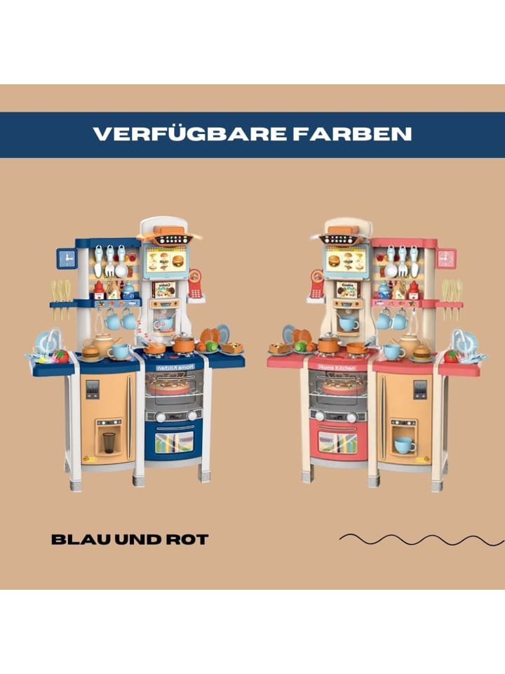 Coemo Kinderküche Susi Spielküche mit extra viel Zubehör - ab 3 Jahren in Blau günstig kaufen onesize