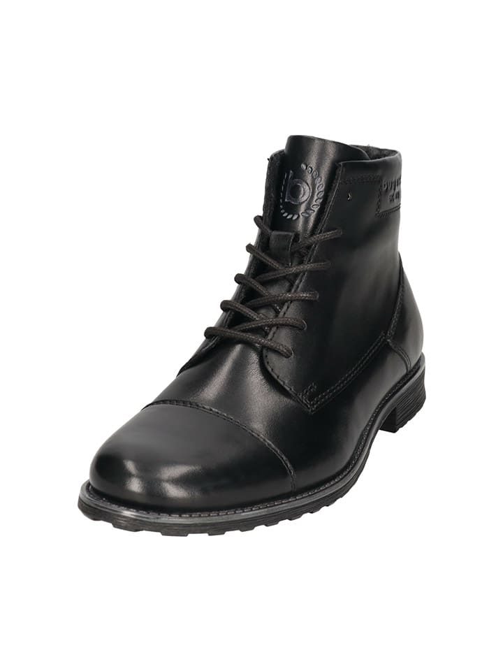 Bugatti Leder-Boots in Schwarz günstig kaufen