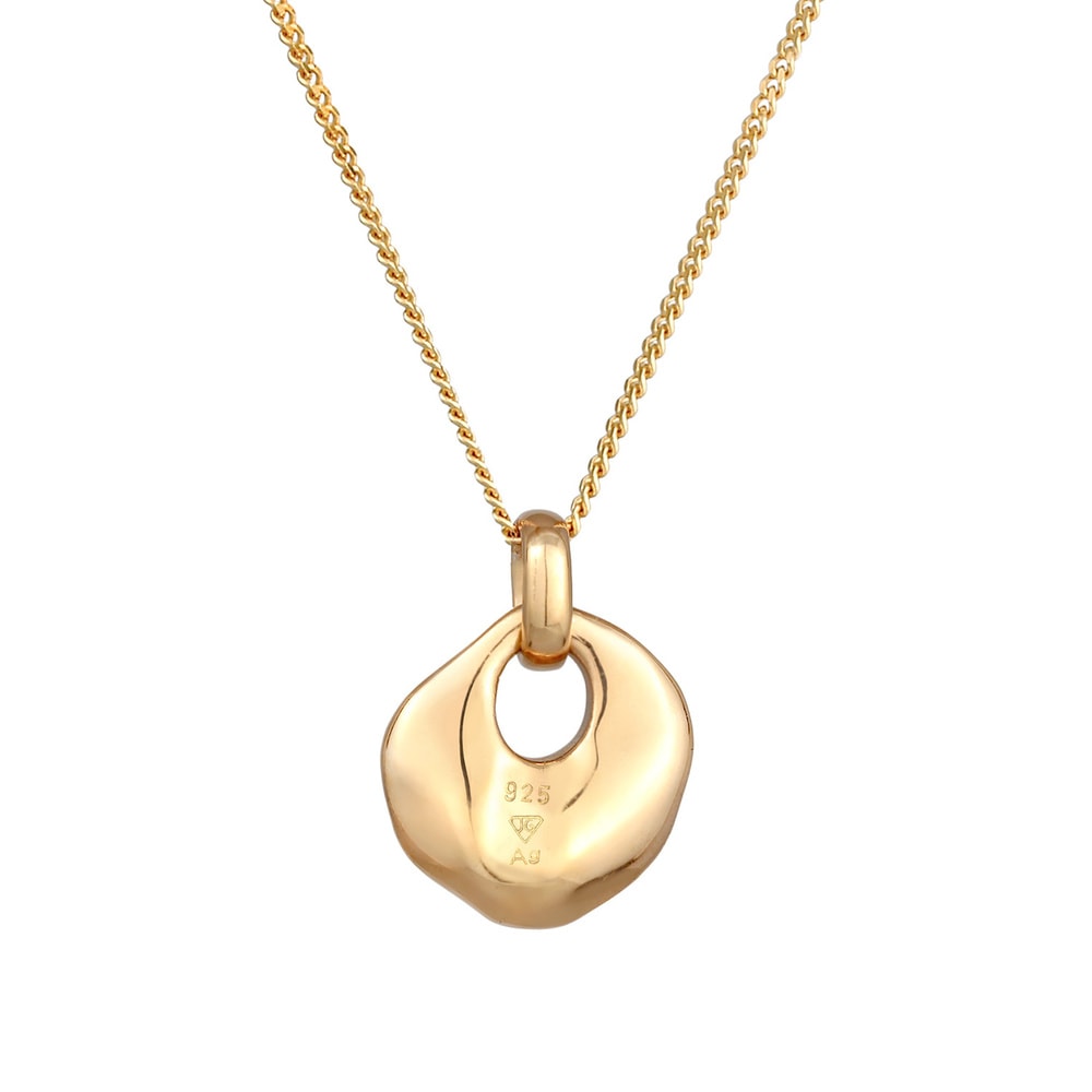 Elli Elli Collier Femmes Disque Pendentif Design Organique en argent sterling 925 plaq Bijoux