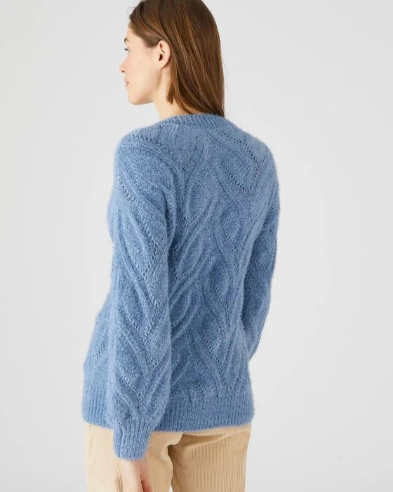 Pull maille poilue