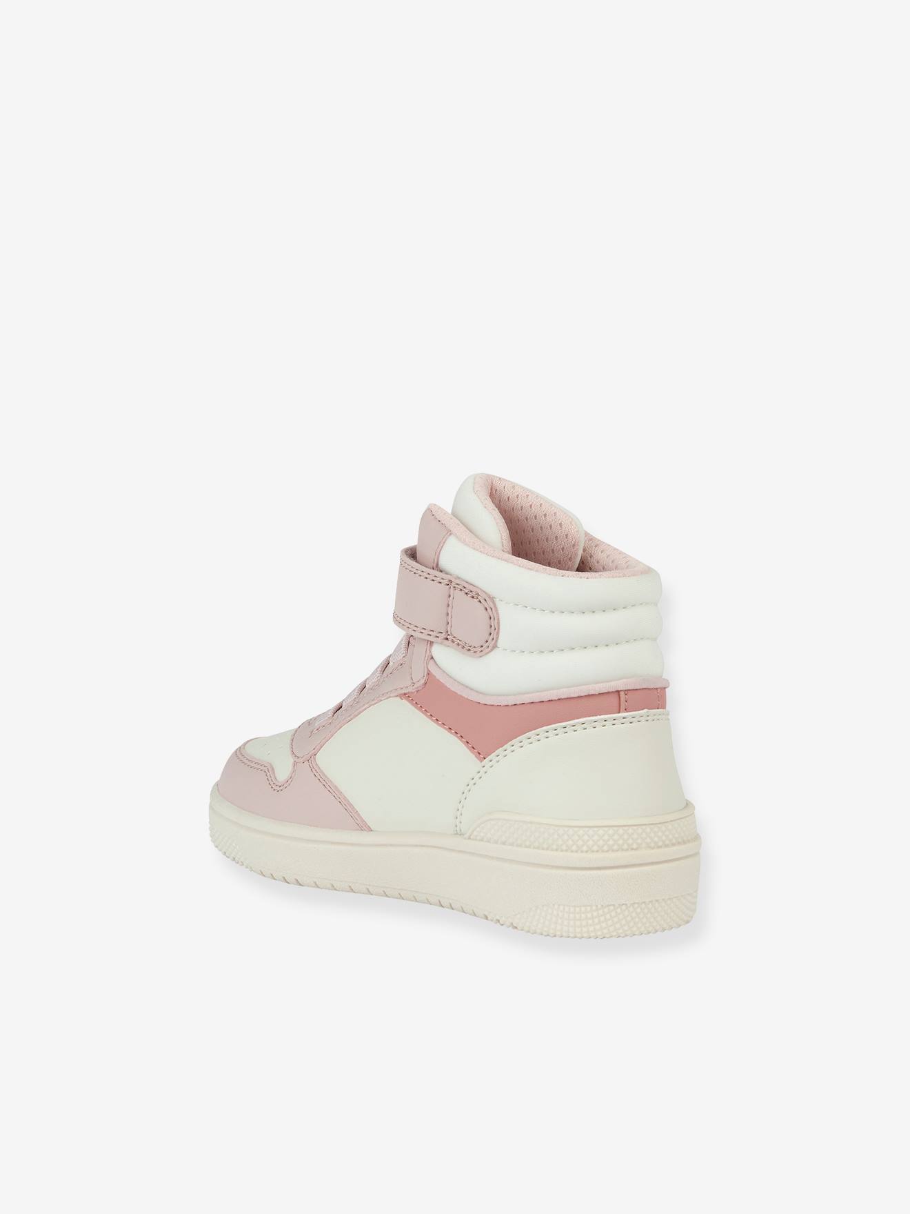 Baskets montantes enfant lacées et scratchées J Washiba Girl GEOX® écru