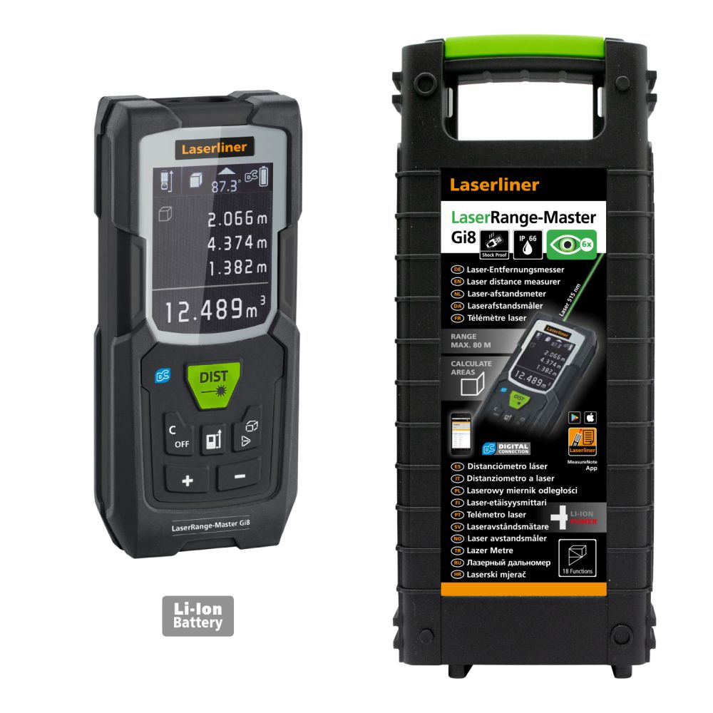 Laserliner 080.848A LaserRange-Master Gi8 Pro Laser Rangefinder