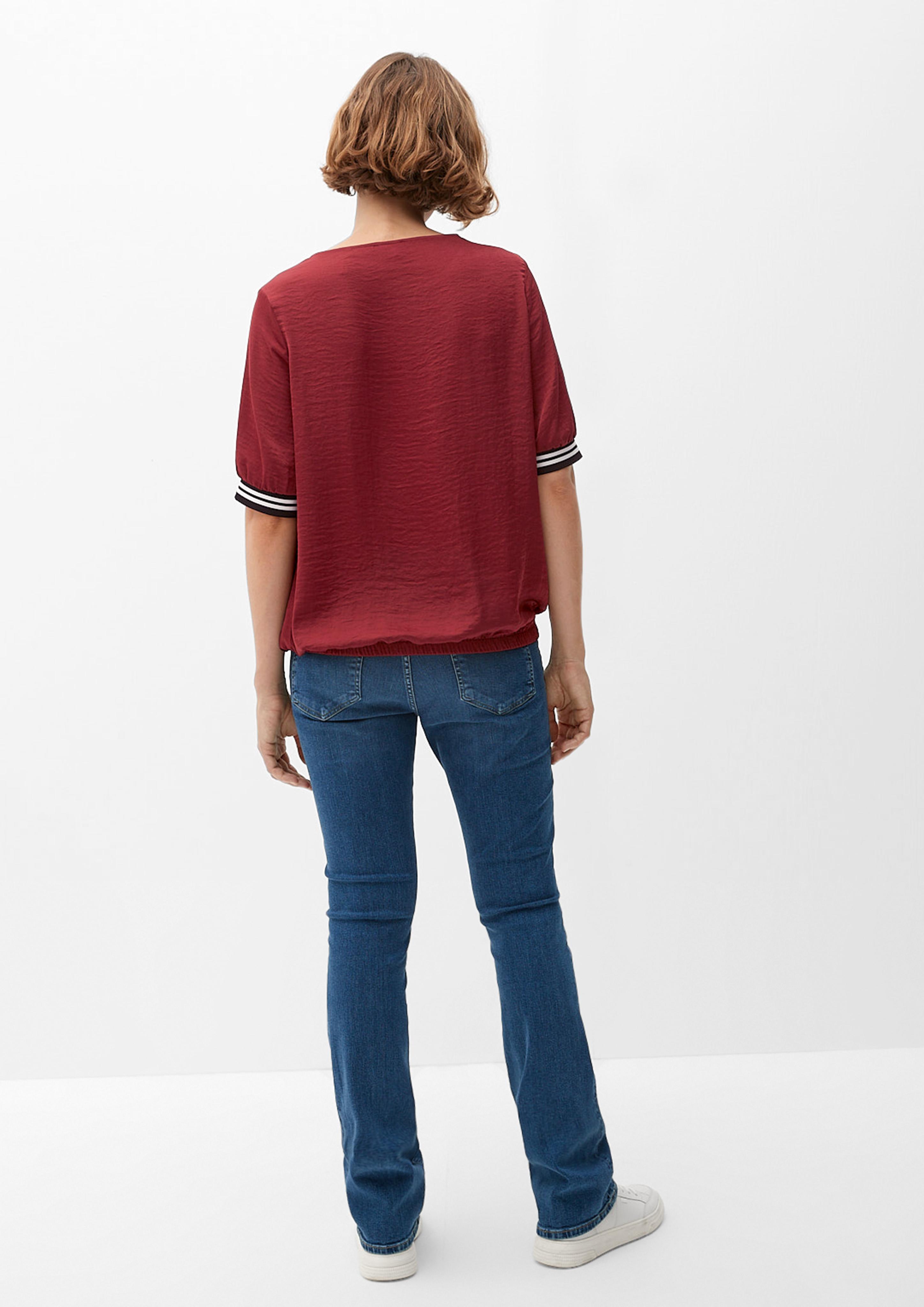 Blusenshirt mit Rippbündchen  2120632-3877